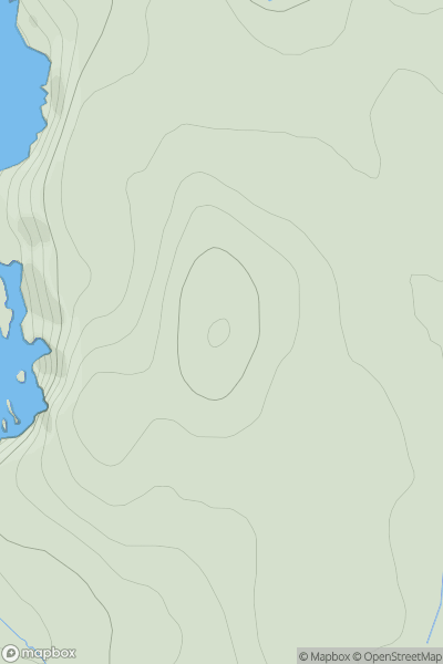 Thumbnail image for Cnoc Dubh [Tongue to Wick and Helmsdale] showing contour plot for surrounding peak